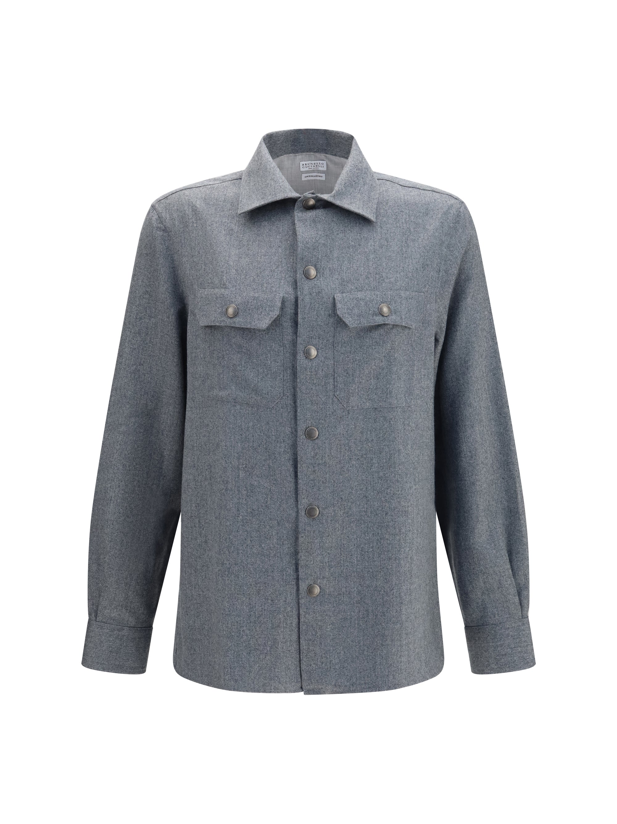 Brunello Cucinelli Men Virgin Wool Shirt