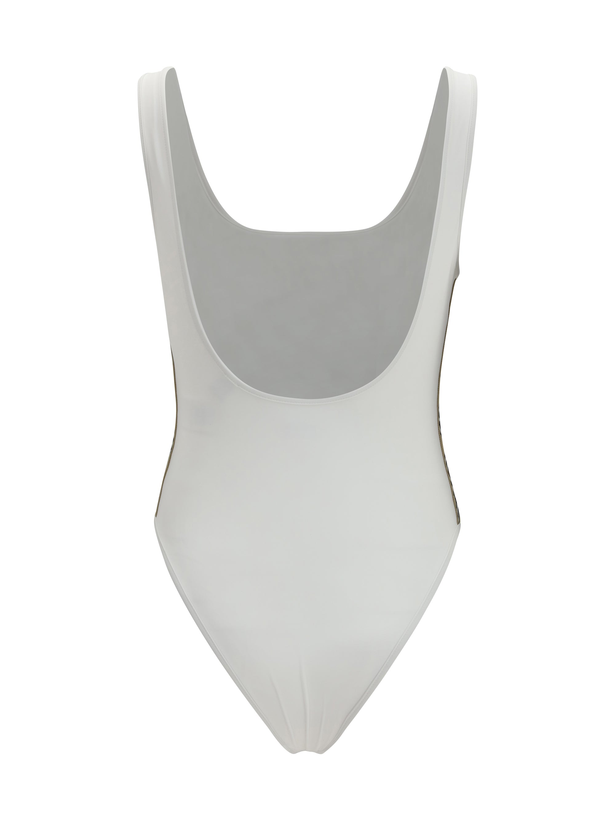 Burberry Women One-Piece Swimsuit With Check Trim