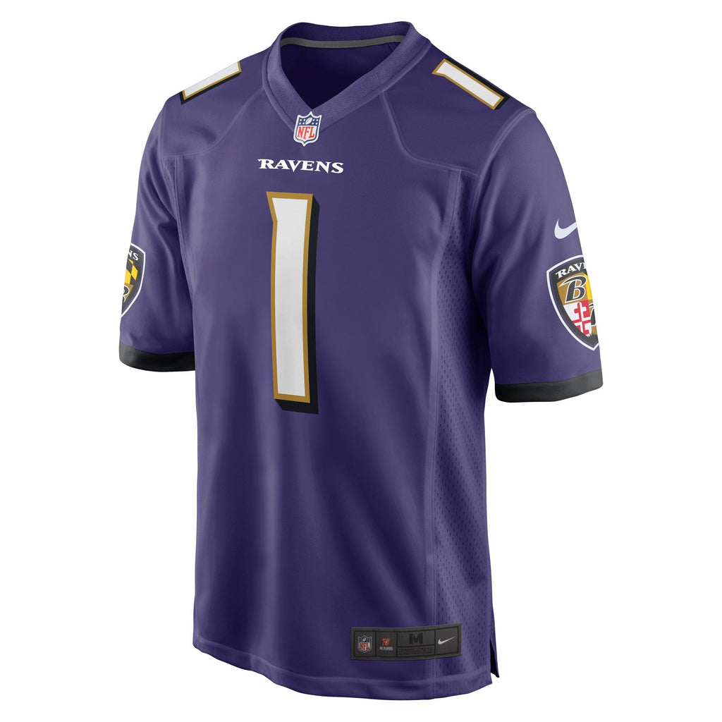 Baltimore Ravens Number 1 Dad Purple Game Jersey