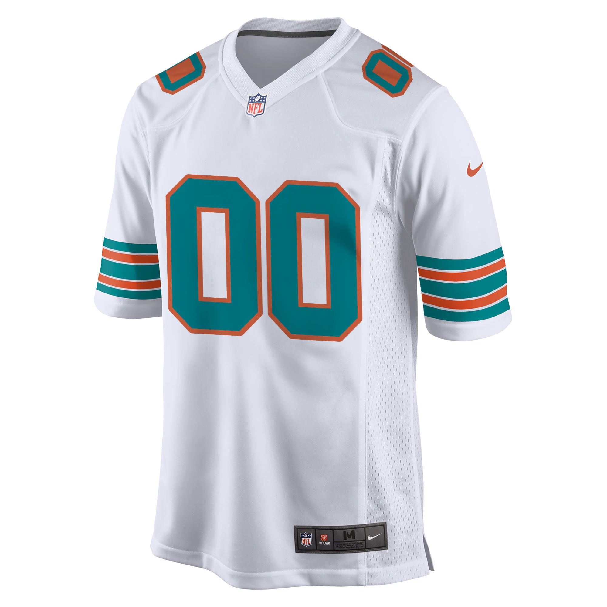 Miami Dolphins White Alternate Custom Game Jersey
