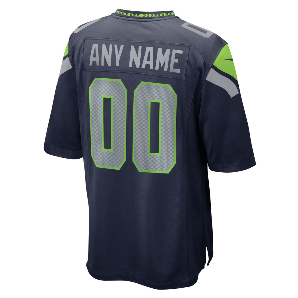 Seattle Seahawks College Navy 50th Season Team Custom Game Jersey