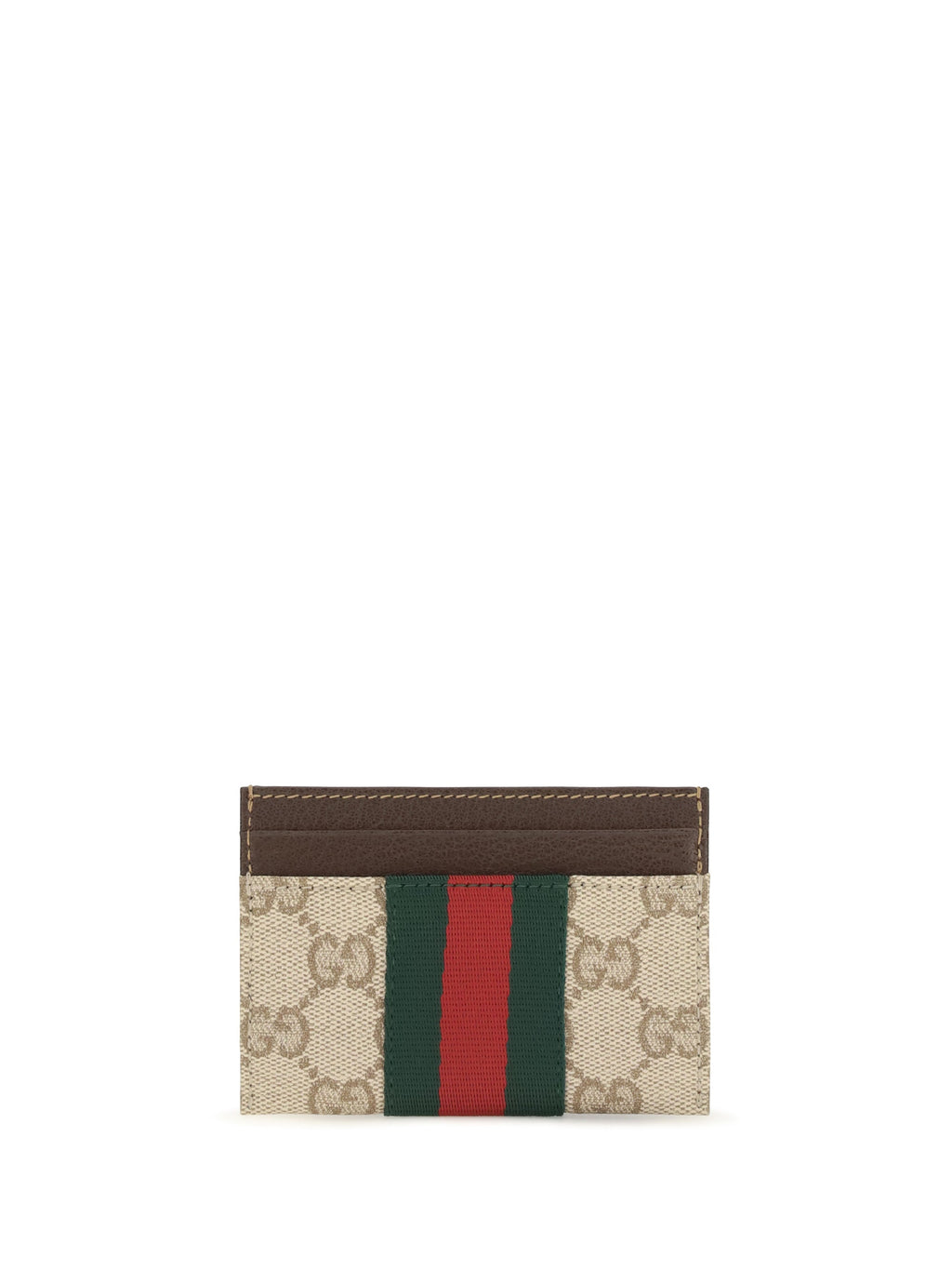 Gucci Women Card Holder With Web Stripe