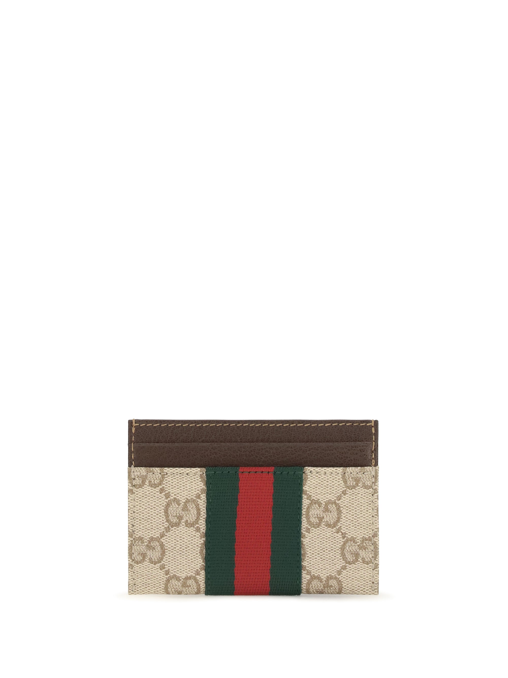 Gucci Women Card Holder With Web Stripe