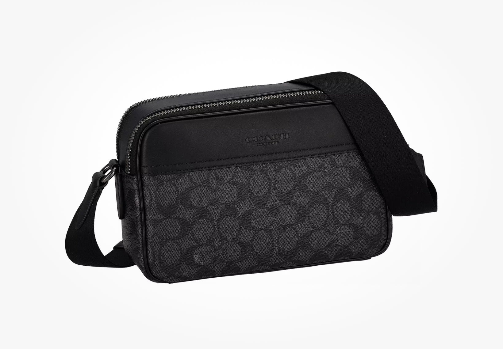 NWT Coach Men’s Graham Crossbody Bag In Signature Canvas & Leather