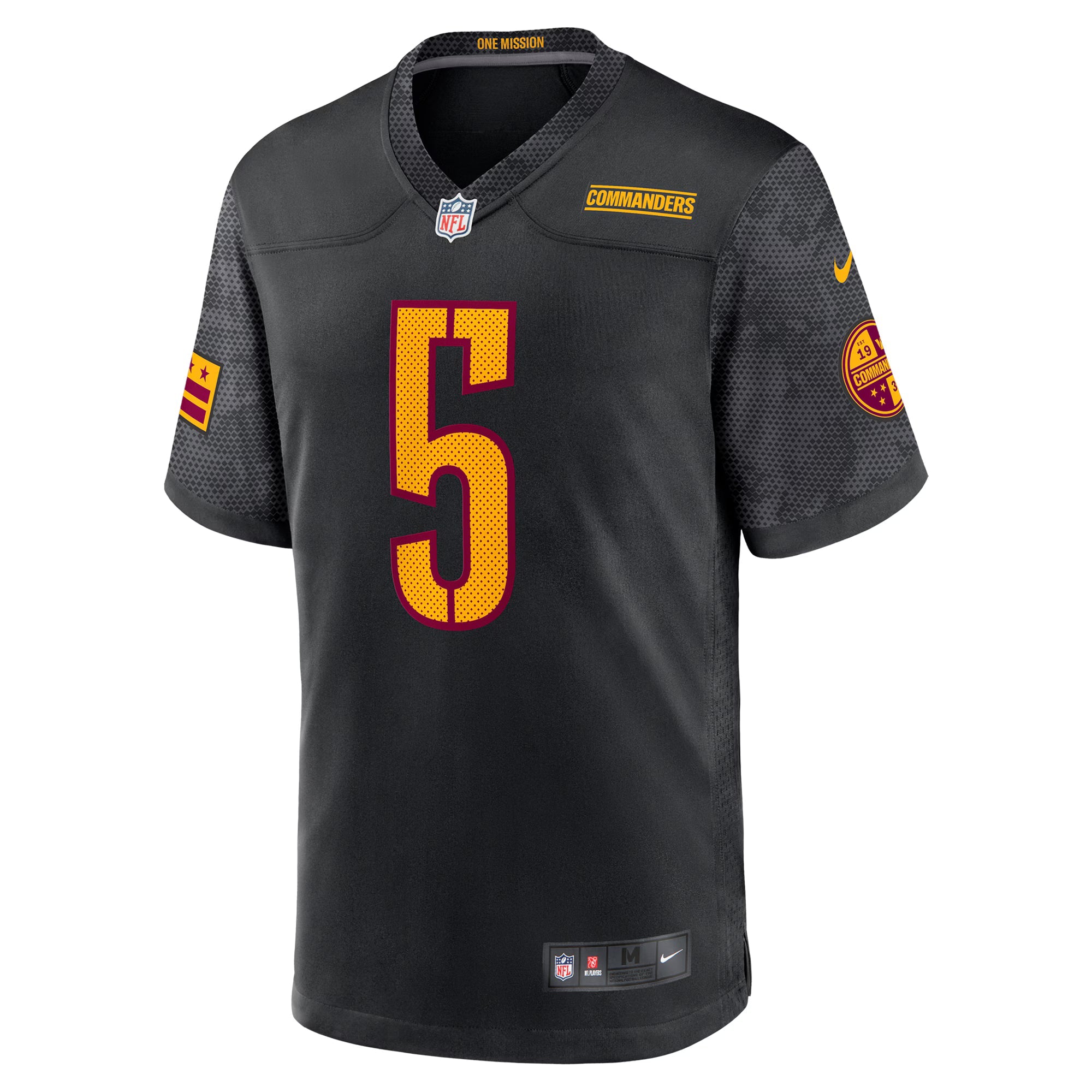 Washington Commanders Jayden Daniels Black Alternate Game Player Jersey