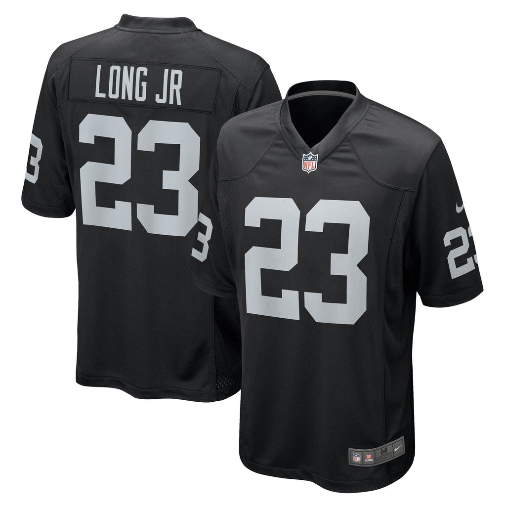 Las Vegas Raiders David Long Jr. Black Team Game Jersey