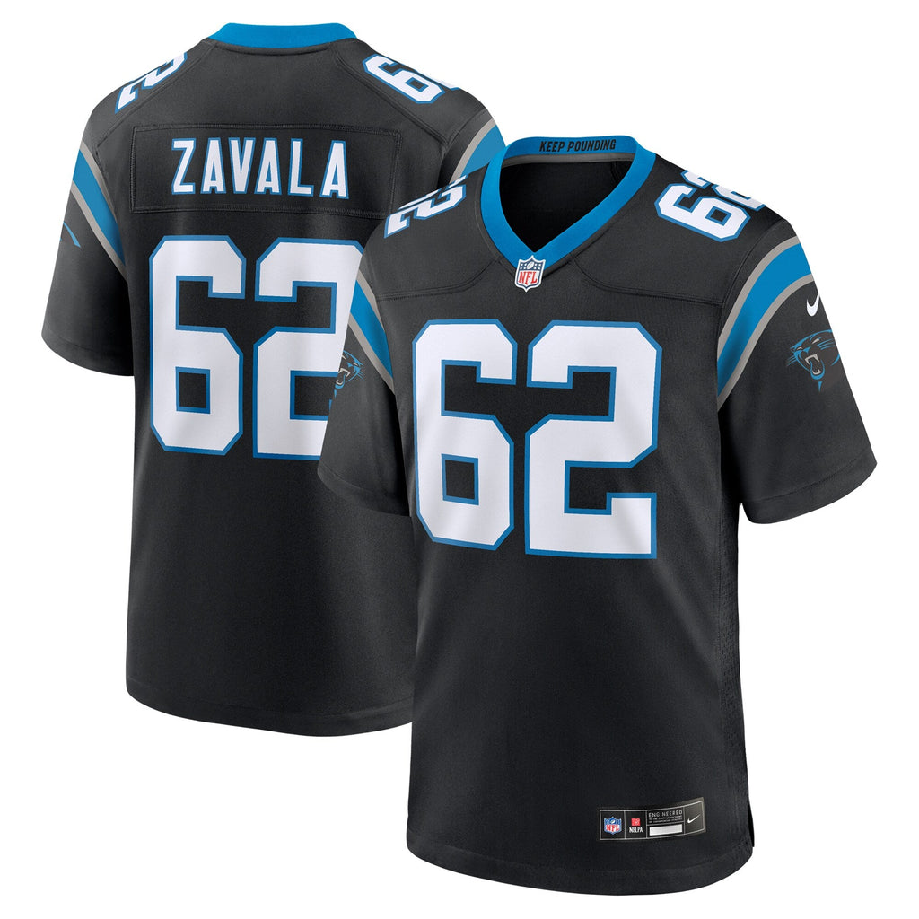Carolina Panthers Chandler Zavala Black Game Jersey