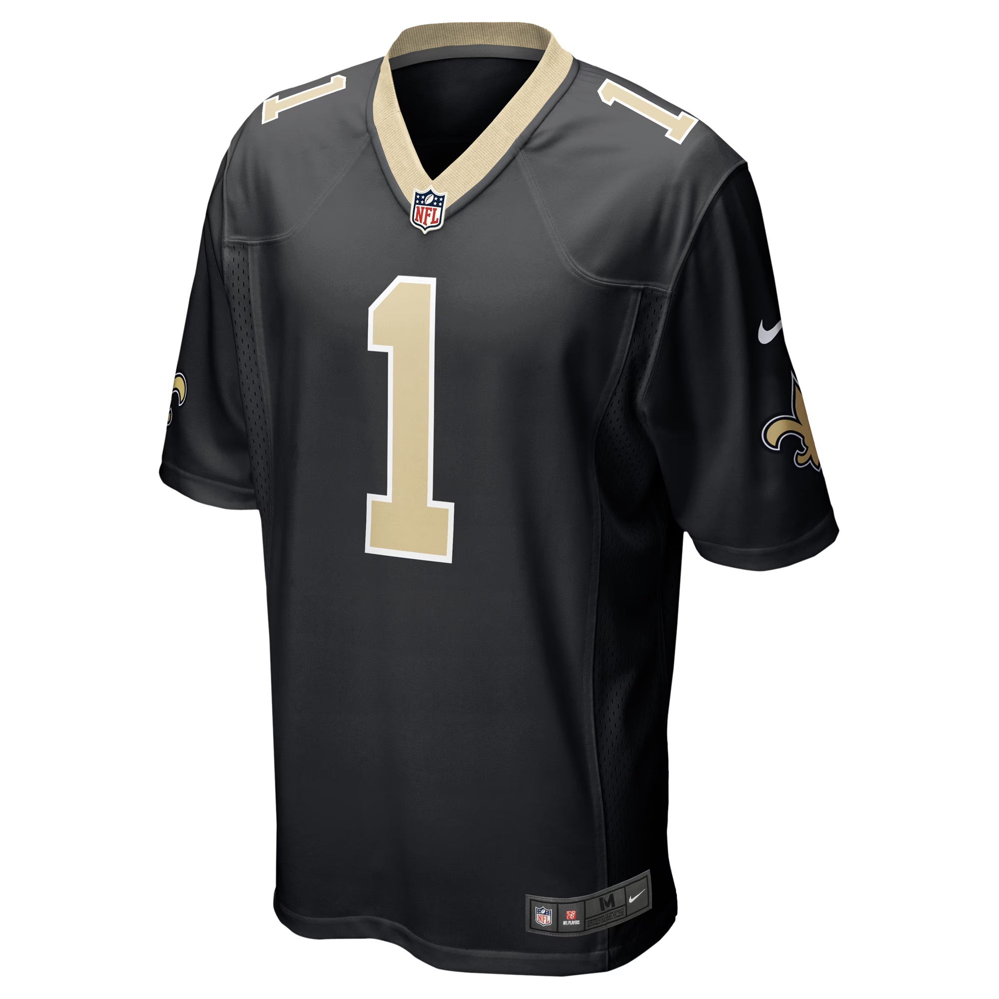 New Orleans Saints Number 1 Groom Black Game Jersey