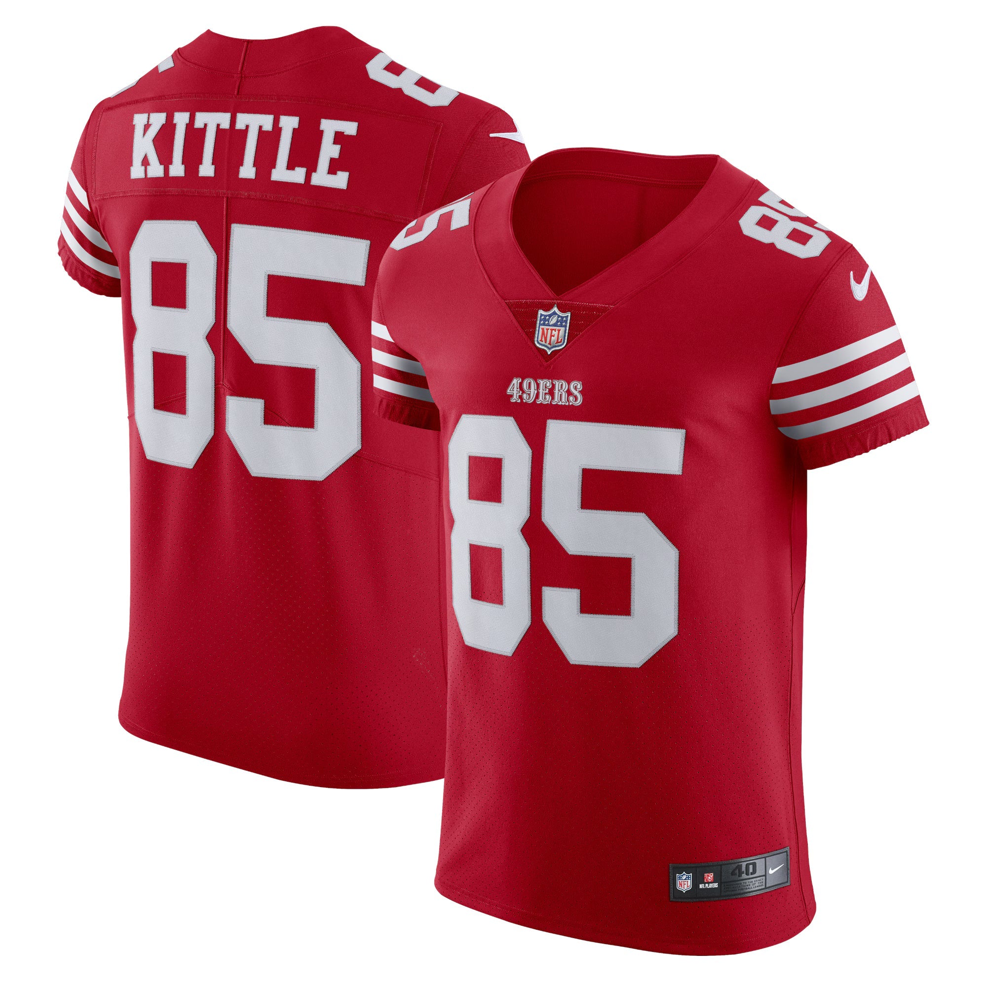 San Francisco 49ers George Kittle Scarlet Vapor Elite Jersey