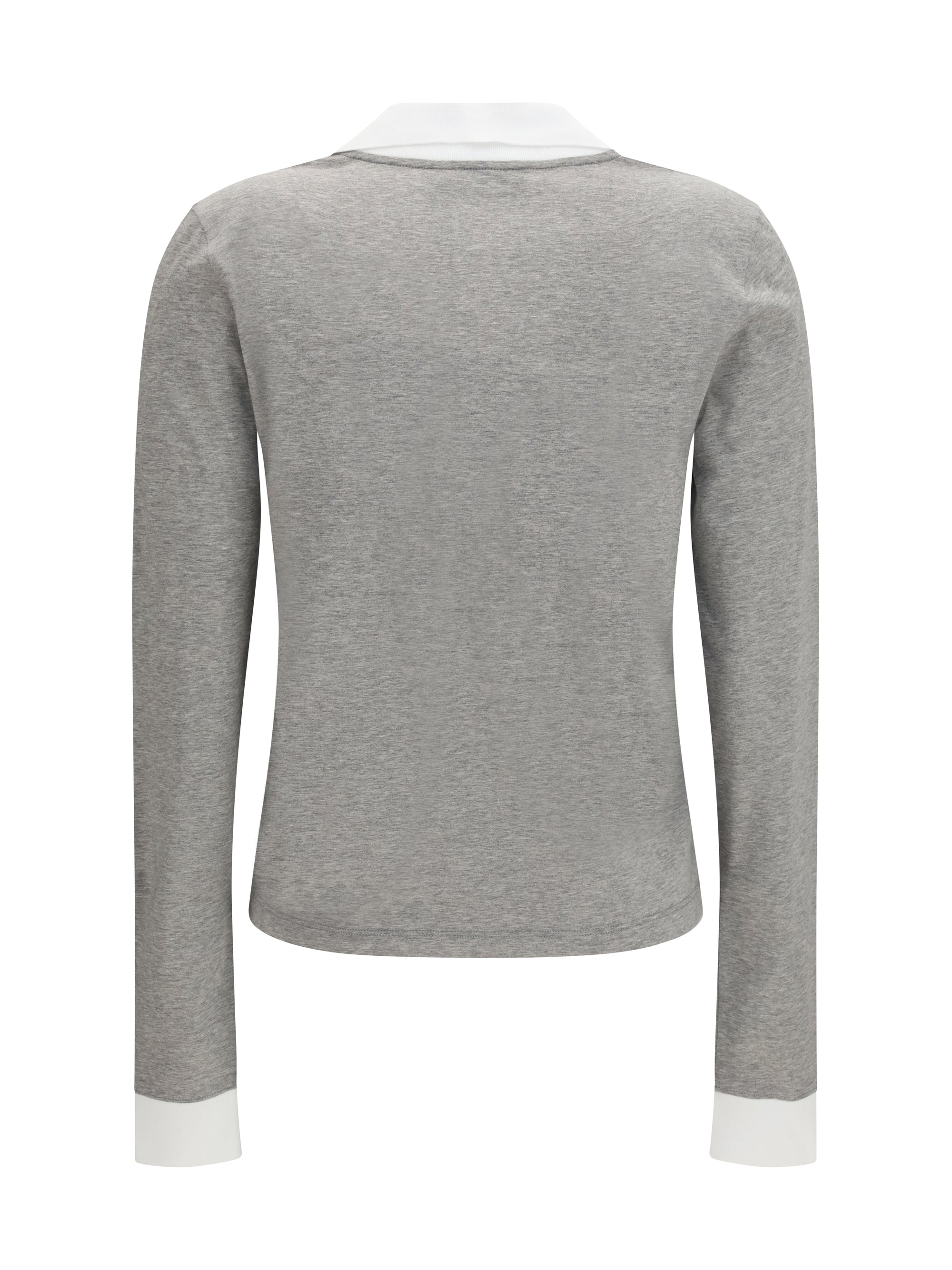 Miu Miu Women Long-Sleeved Cotton T-Shirt