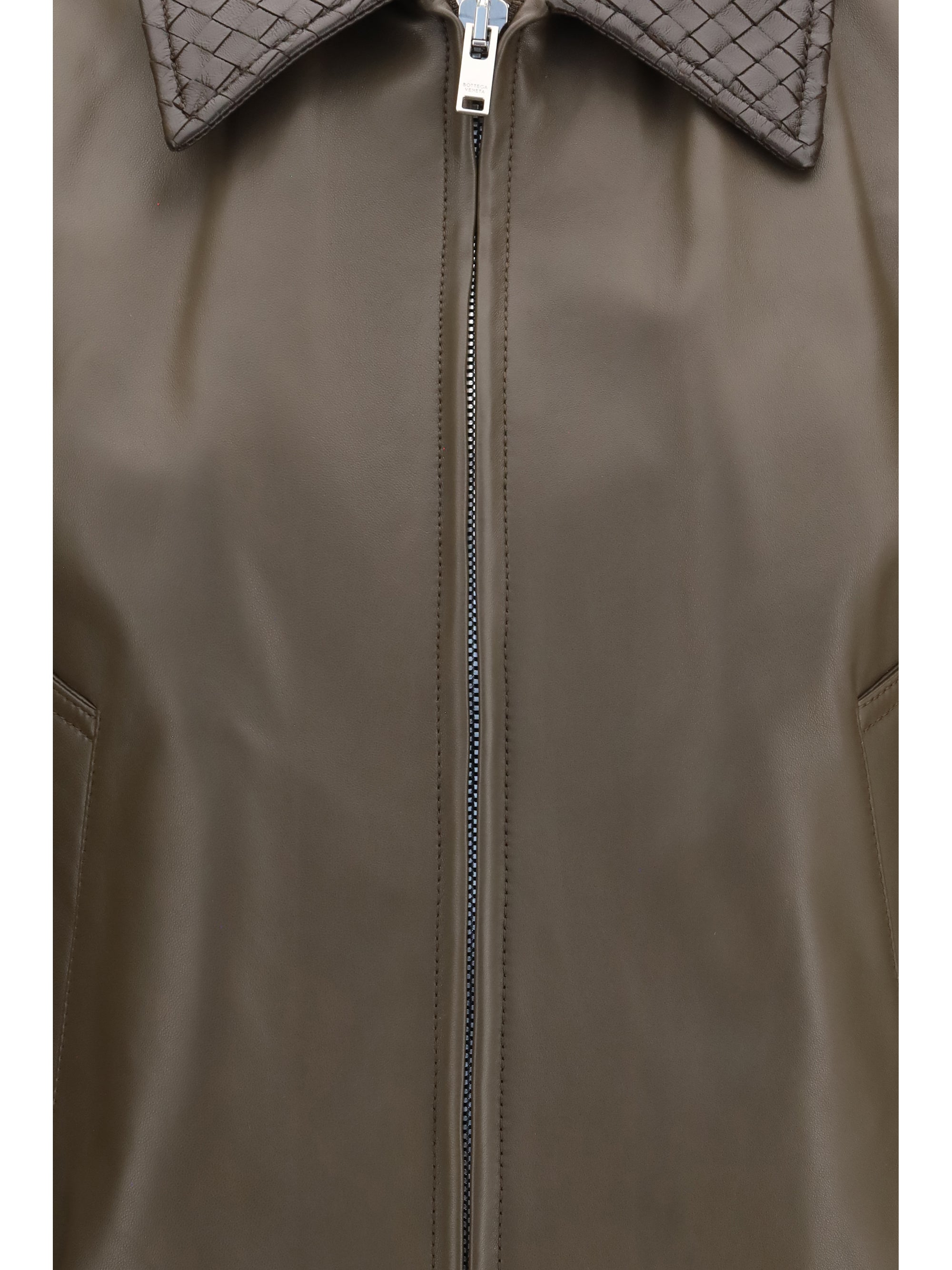 Bottega Veneta Women Glossy Leather Jacket