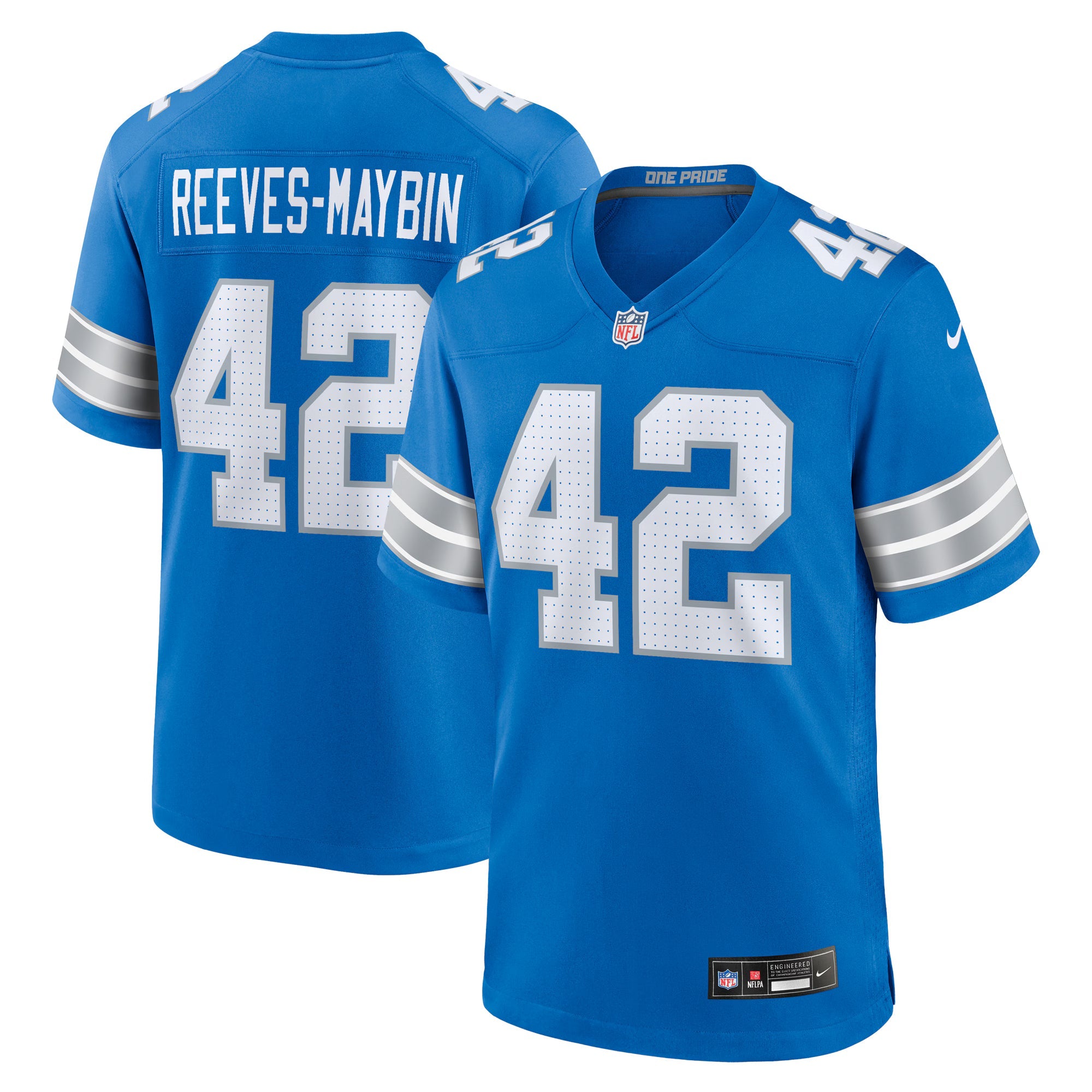 Detroit Lions Jalen Reeves-Maybin Blue Team Game Jersey