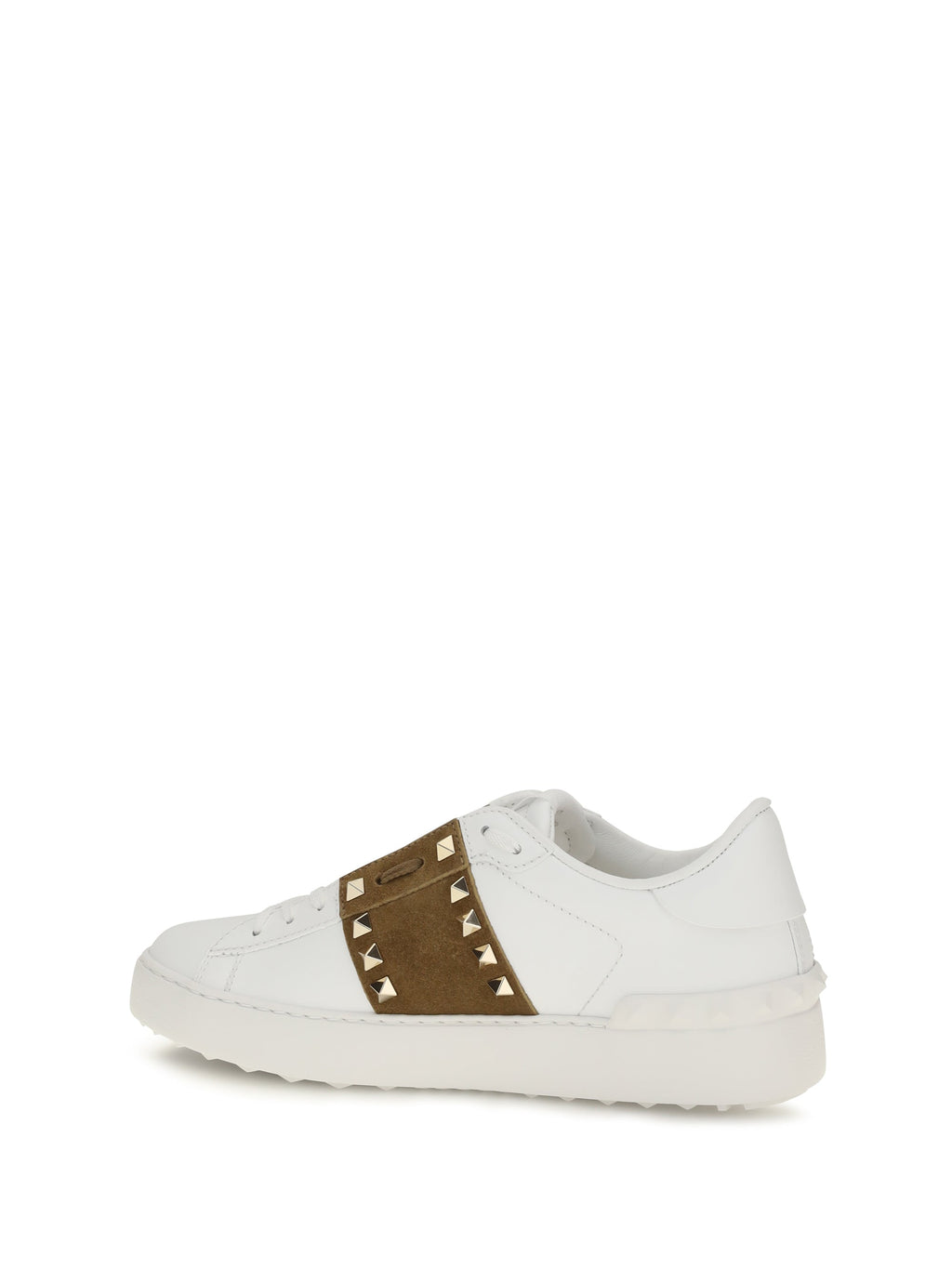Valentino Garavani Women Rockstud Untitled Sneakers With Suede Band