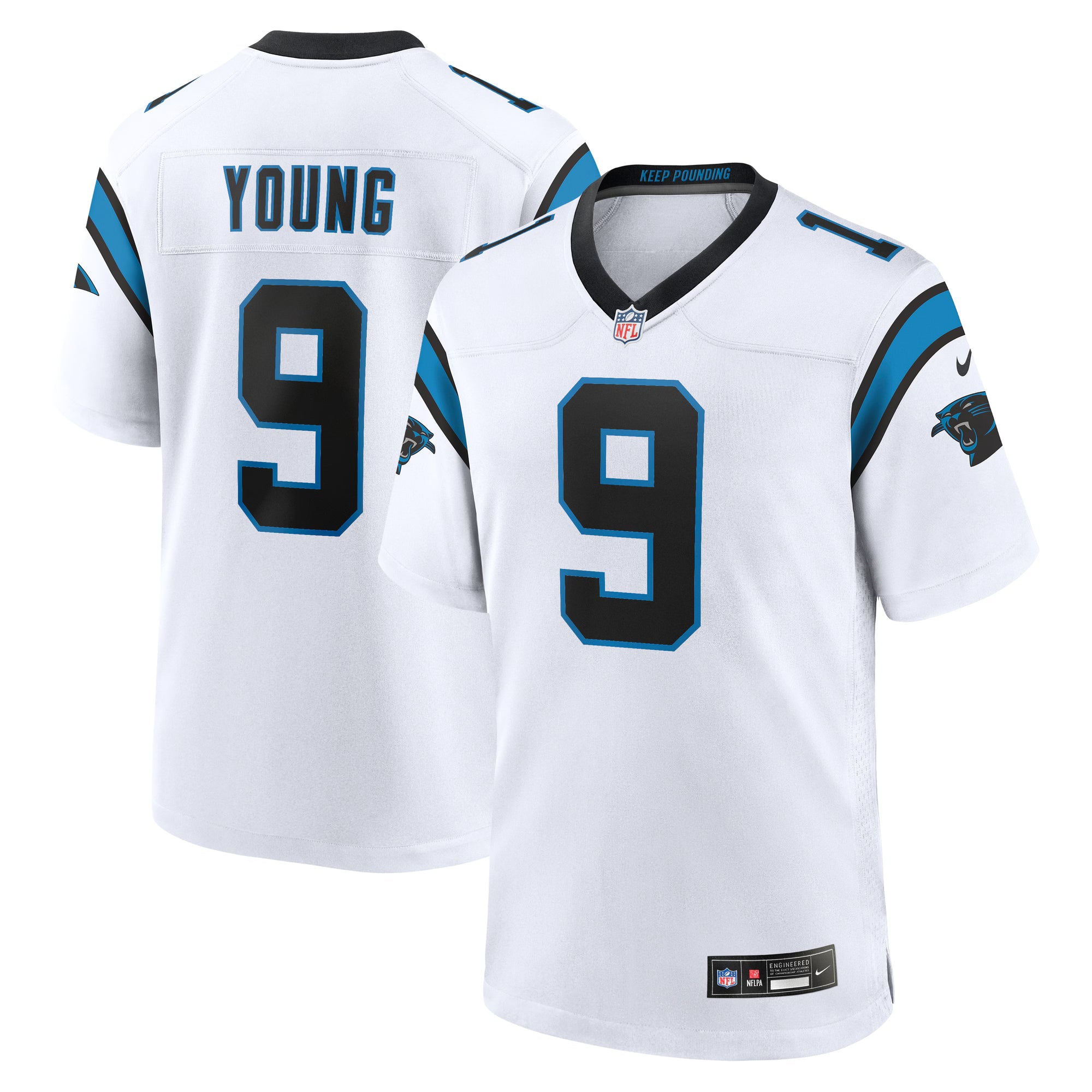 Carolina Panthers Bryce Young White Game Jersey