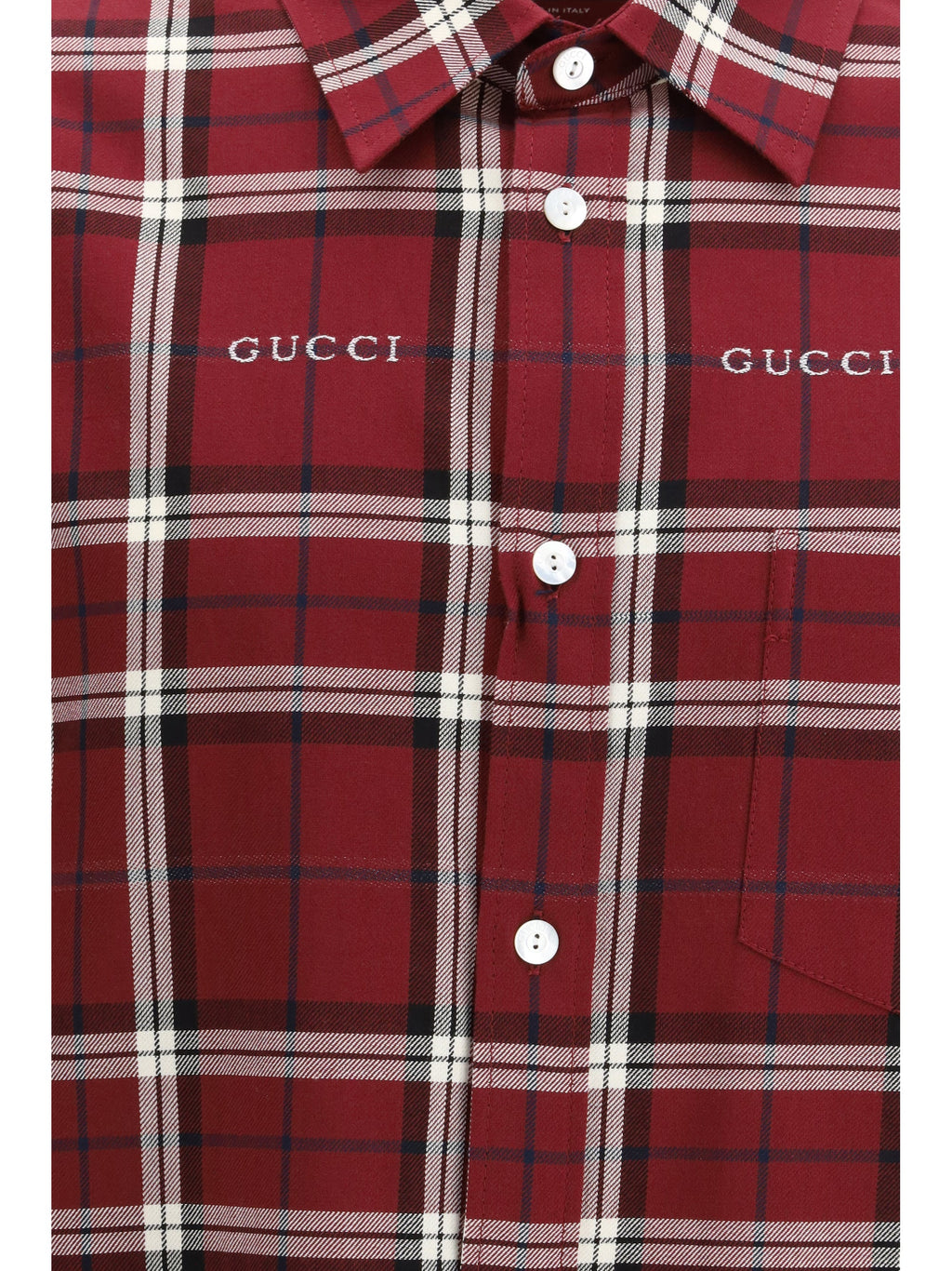 Gucci Men Multicolour Tartan Cotton Jacquard Shirt