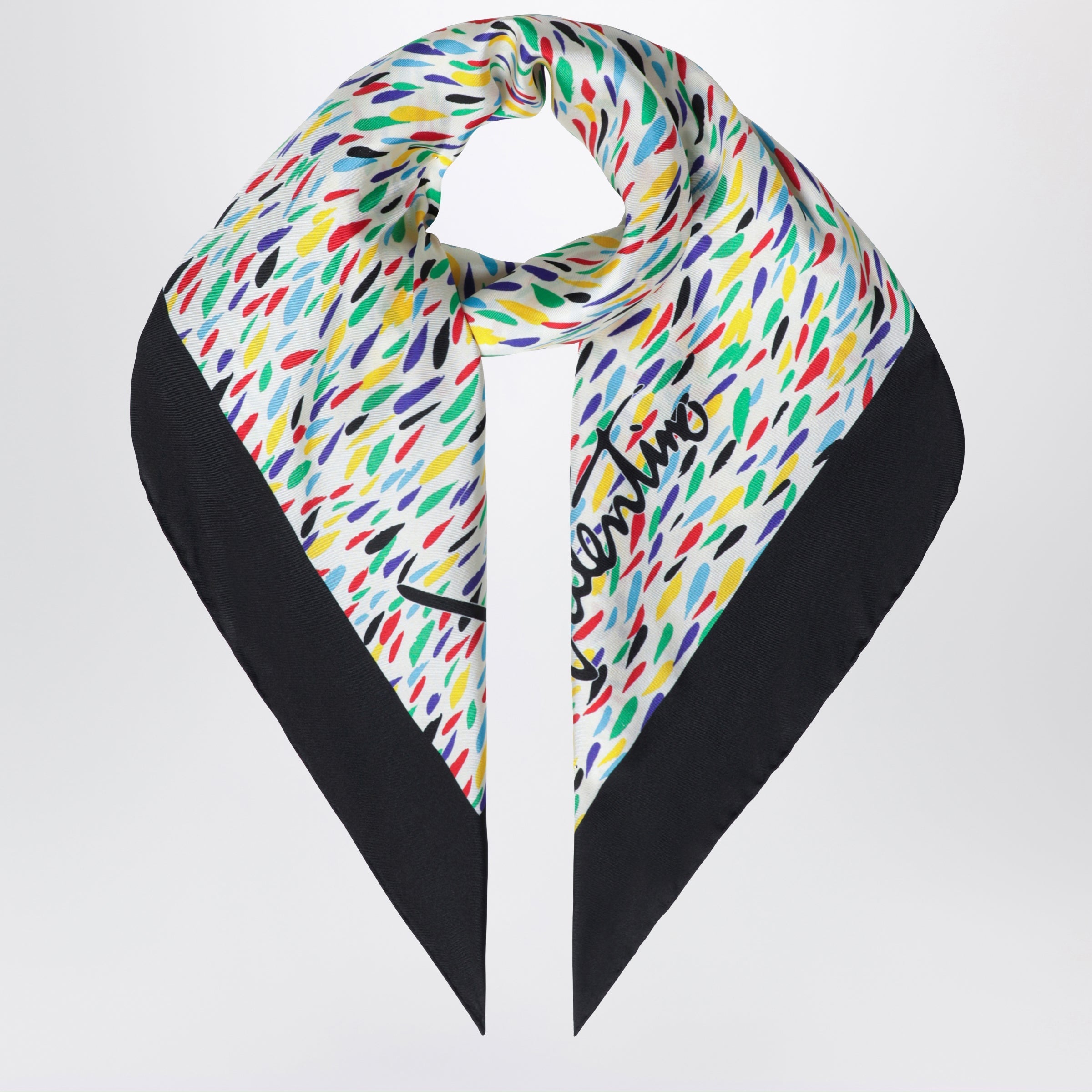 Valentino Garavani Silk Scarf With Multicolor Print Women