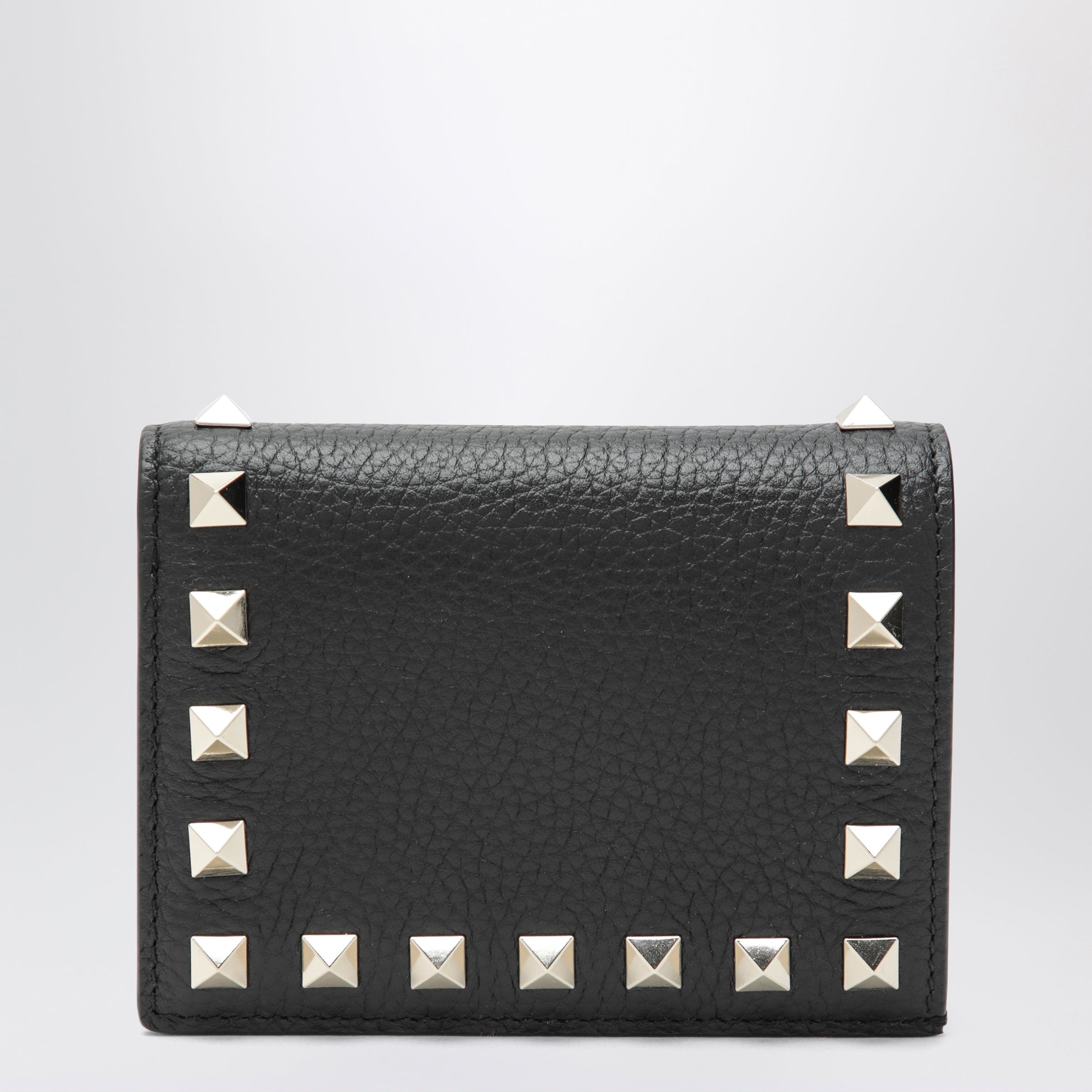 Valentino Garavani Black Rockstud Leather Wallet Women