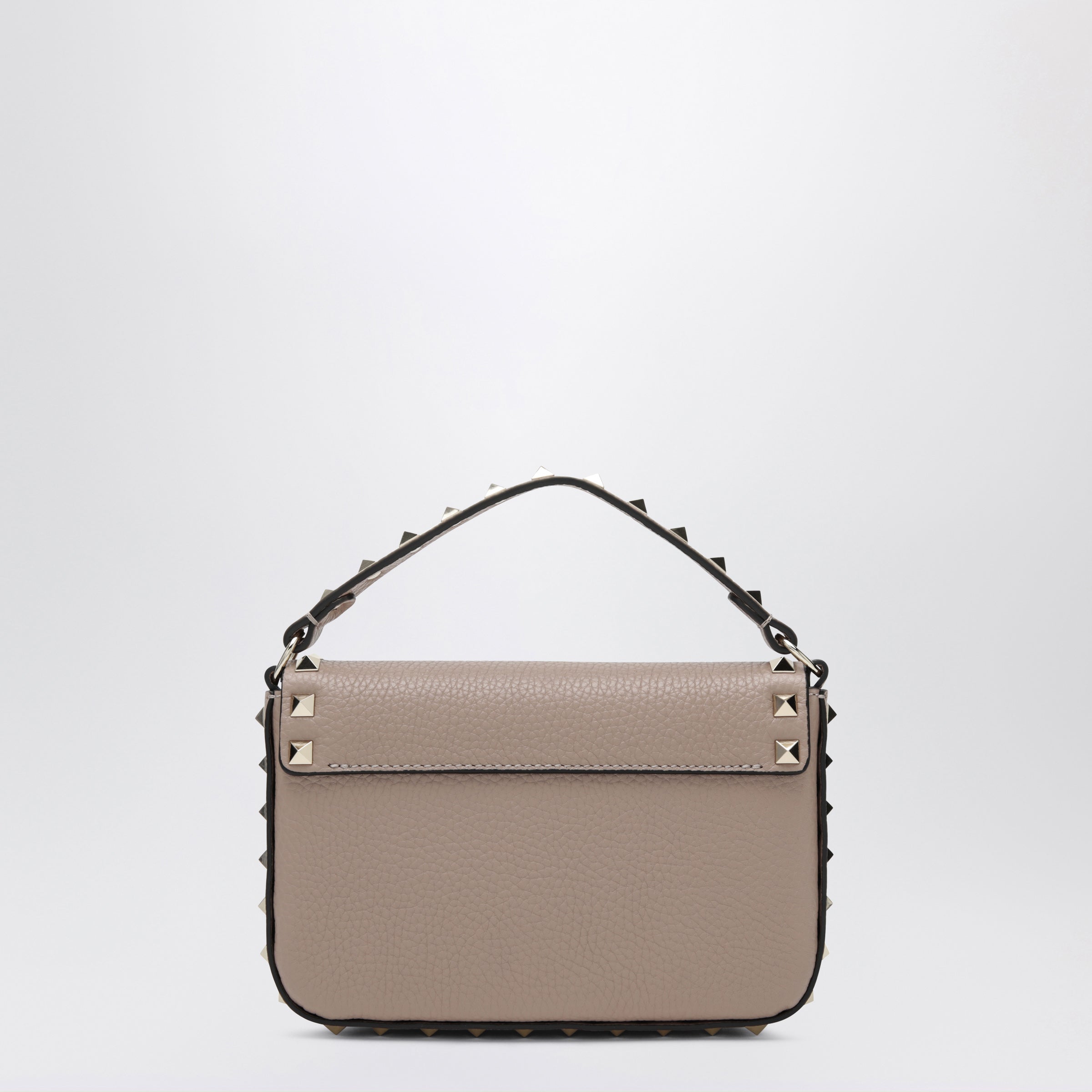 Valentino Garavani Rockstud Pouch In Grained Calf Leather, Powder Women