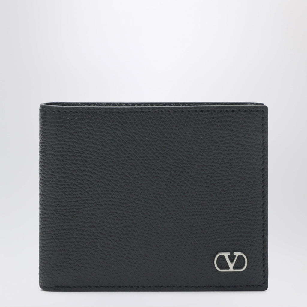 Valentino Garavani Black Vlogo Signature Bi-Fold Wallet Men