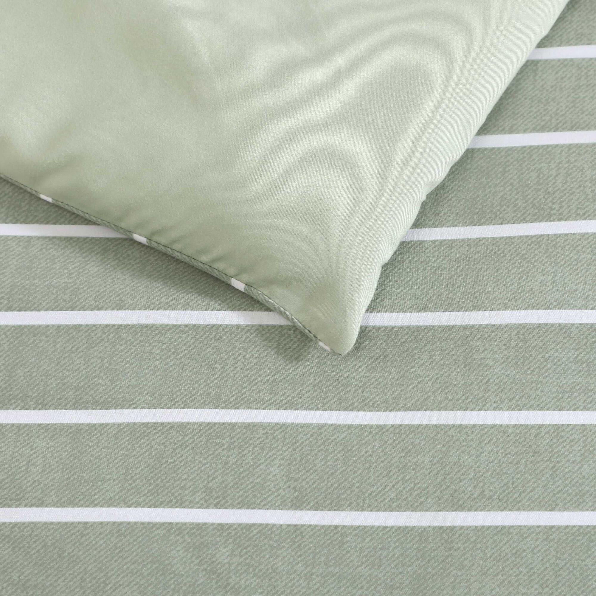 Nautica Park Stripe Green Full/Queen Comforter Set