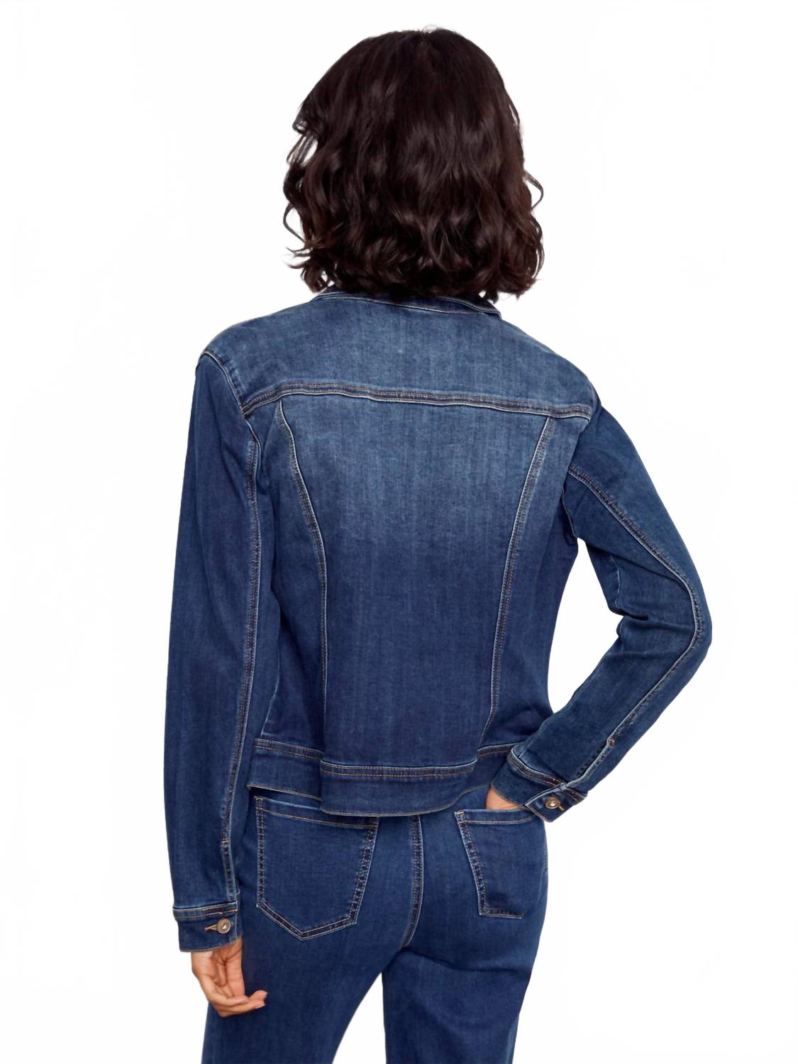 Stretch Denim Jacket In Indigo