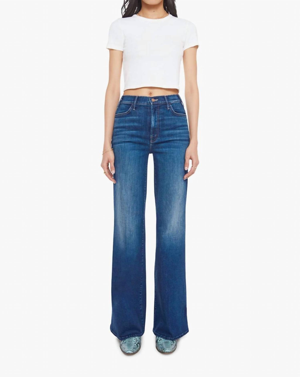 Hustler Roller Sneak Wide Leg Jeans In Troublemaker