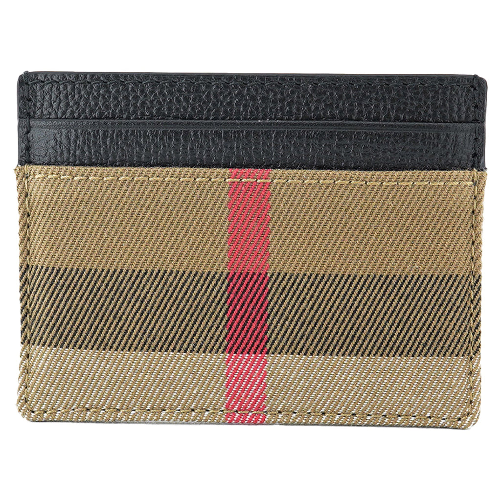 Card Holder Sandon Black Leather Fabric