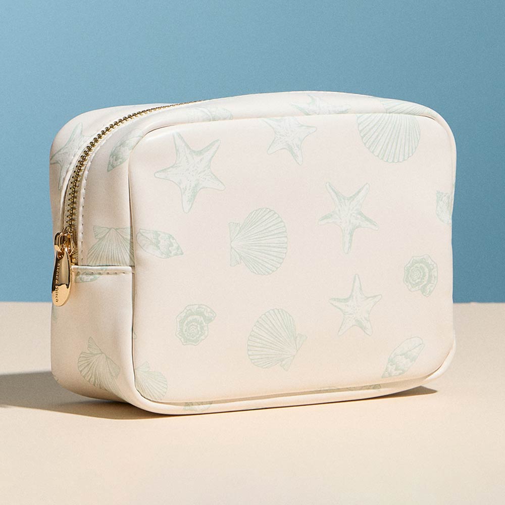 Sealife Pattern Print Portable Cosmetic Pouch Bag