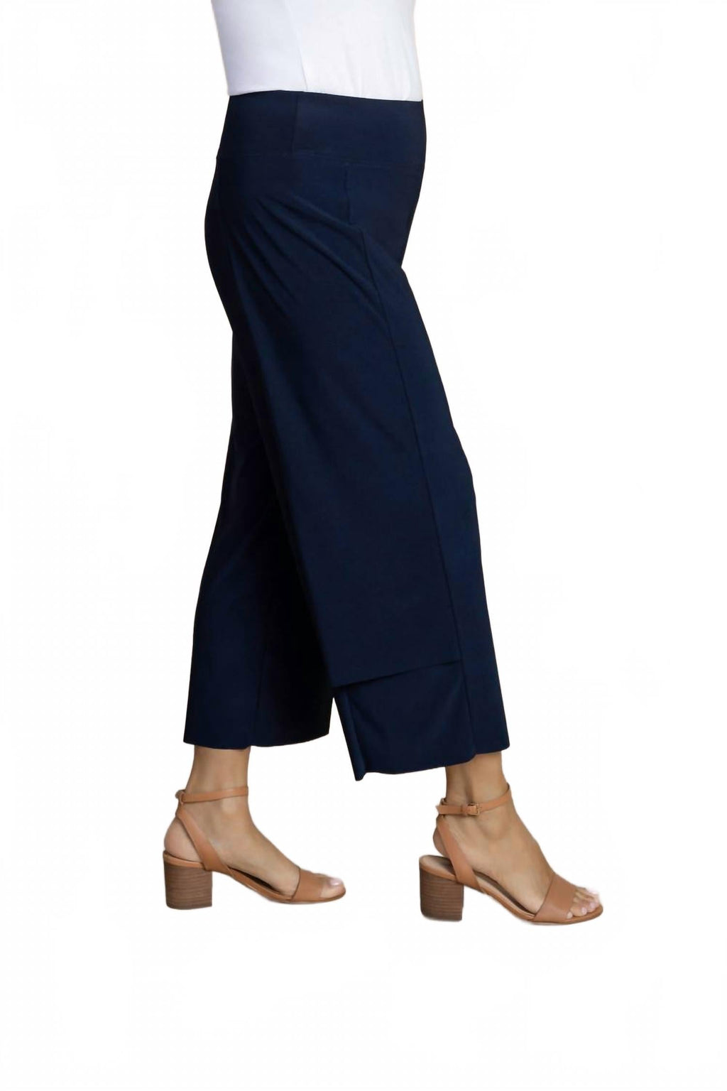 Splice Double Up Crop Pant In Navy