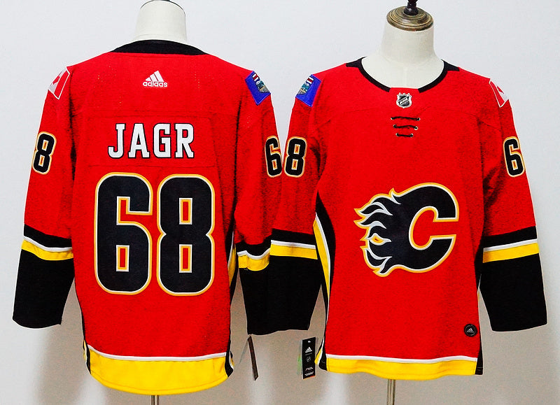 Men's Calgary Flames Jaromir Jagr #68 Red Breakaway Player jersey