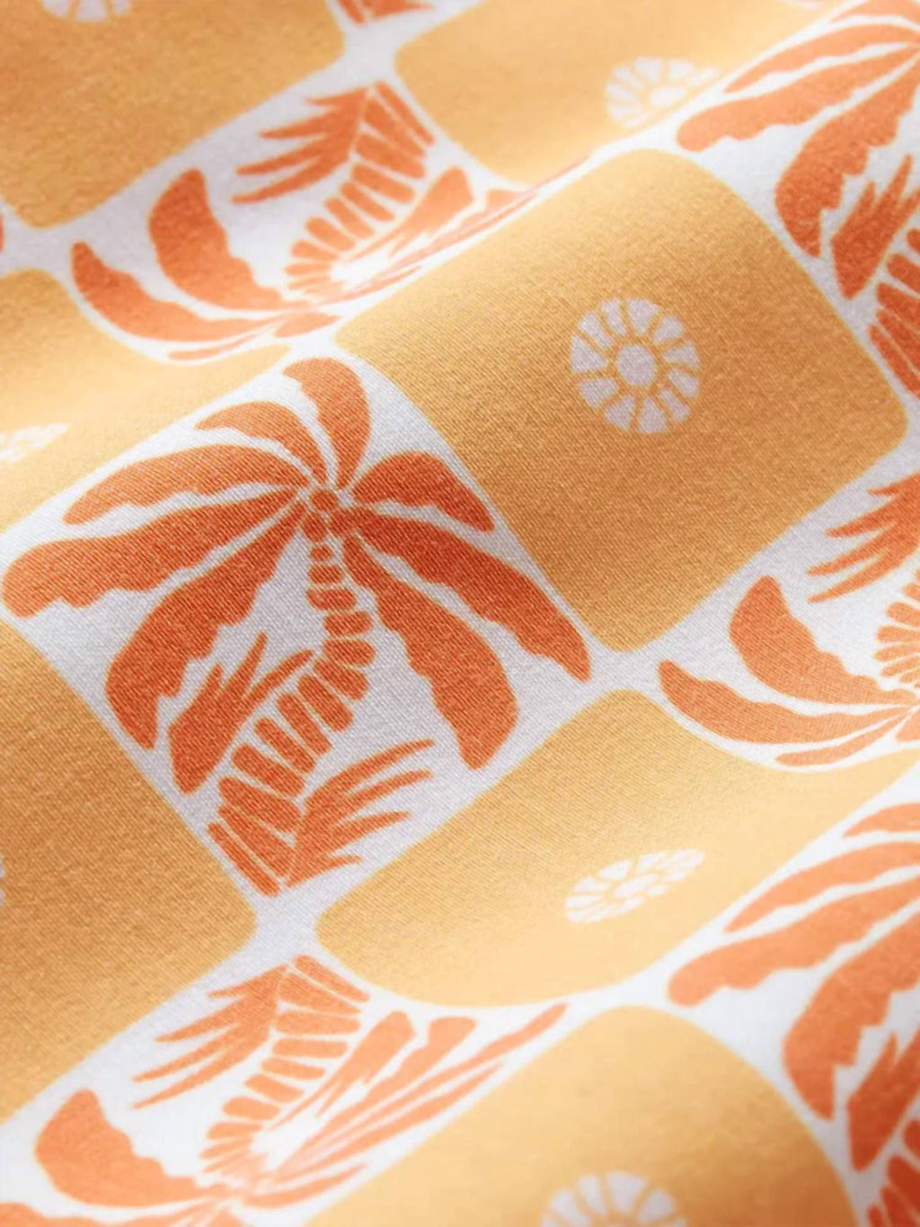 Bayberry Swim Trunks In Orange Checkered Palms