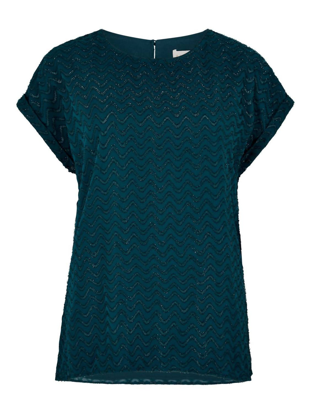 Women's Jacquard Grown On T-Shirt In Green