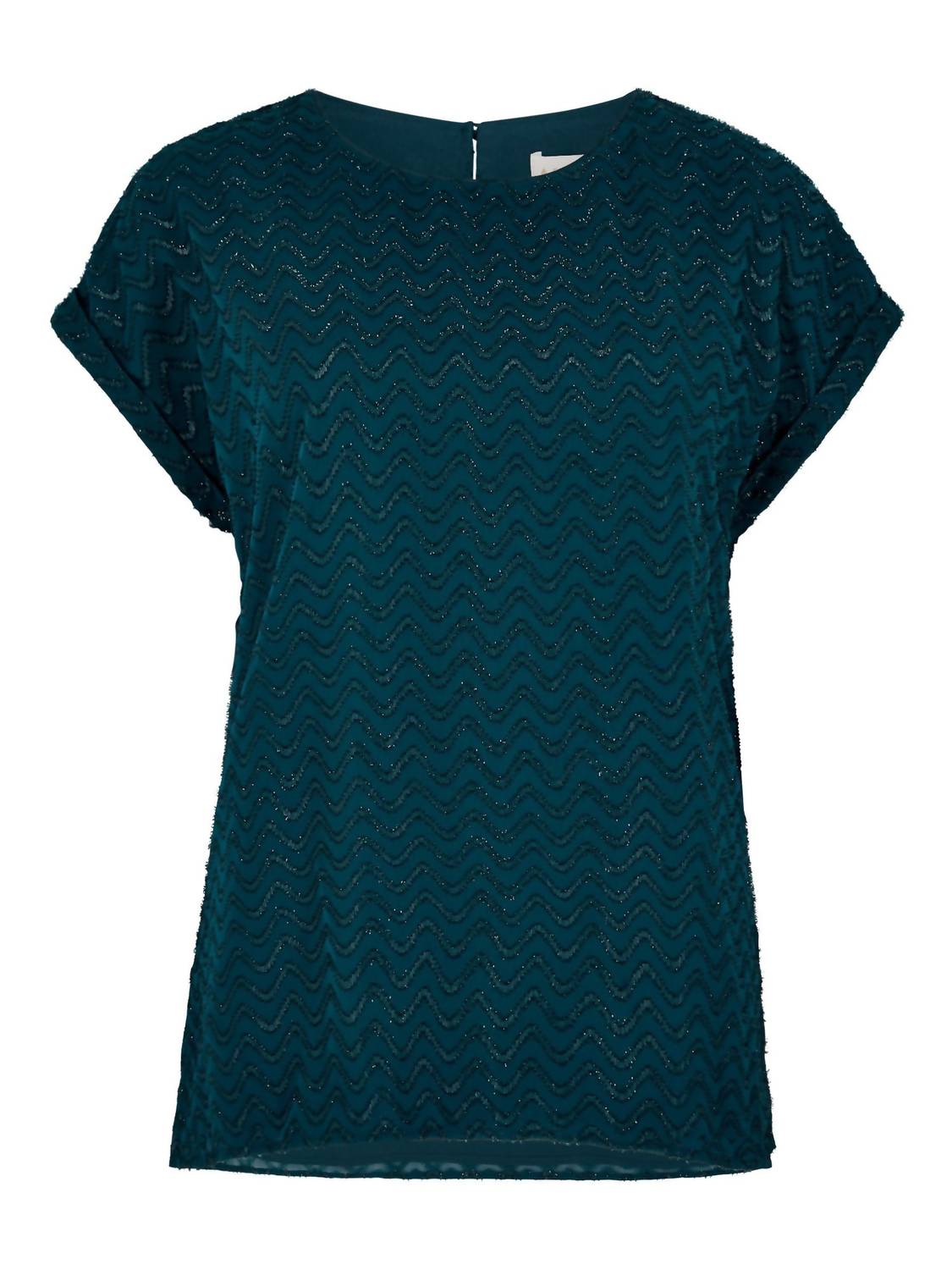 Women's Jacquard Grown On T-Shirt In Green