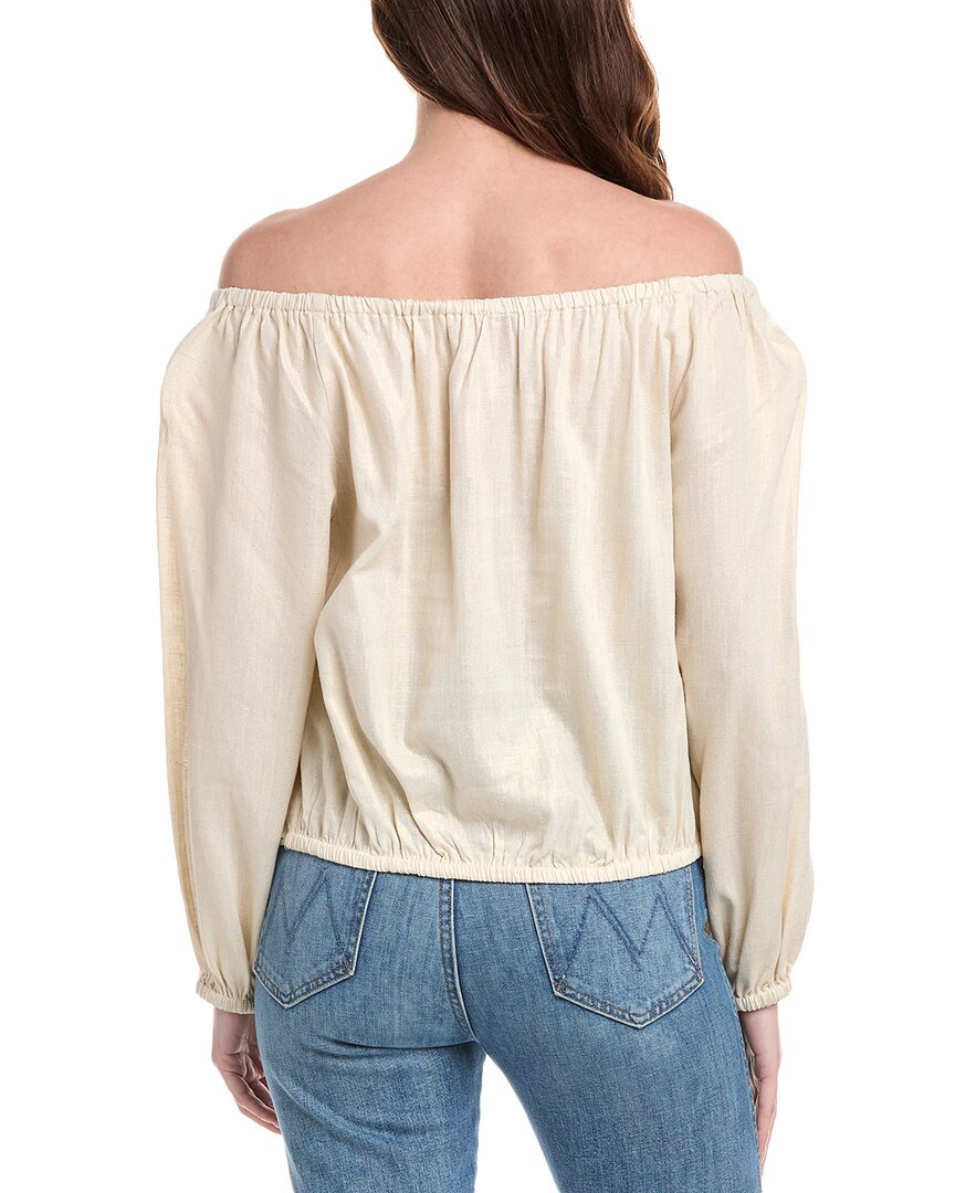 Vince Camuto Off-The-Shoulder Linen-Blend Blouse