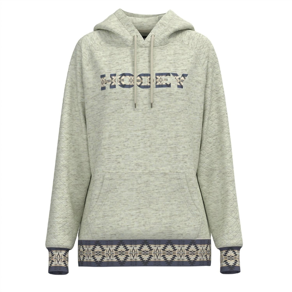 Women's Quilted Hoodie In Oatmeal