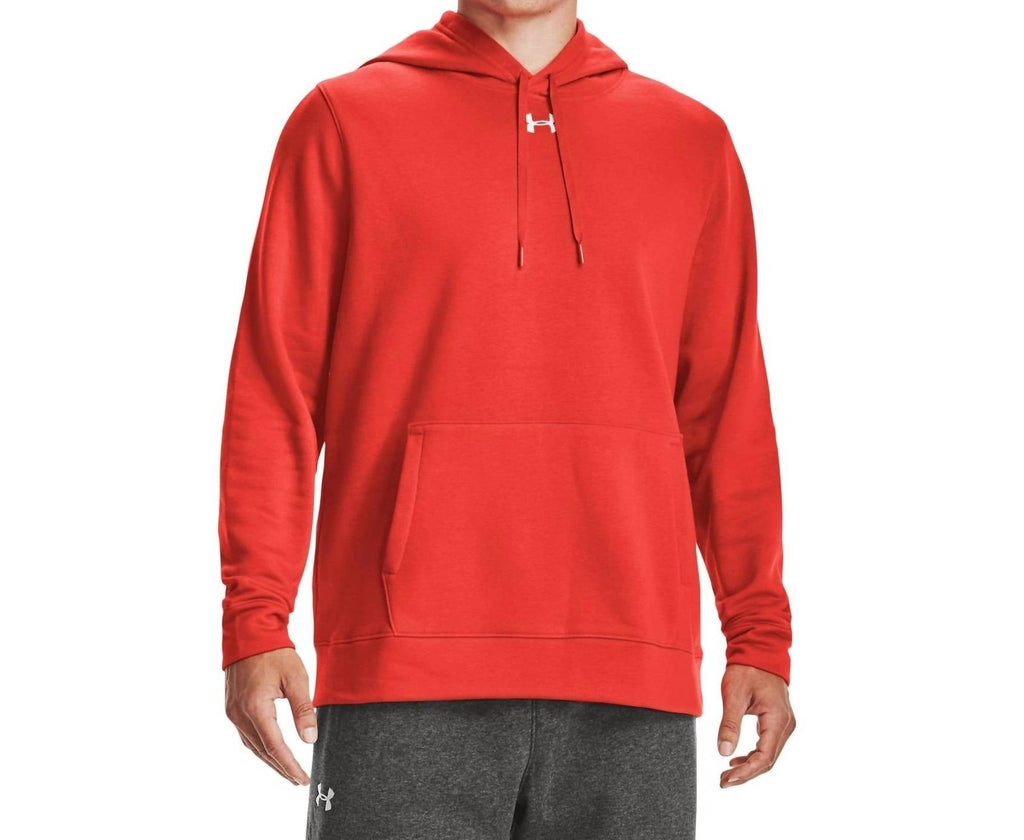Men's Hustle Fleece Hoody In Dark Orange