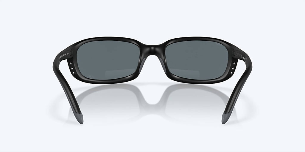Men's Brine Reader Rectangular Polarized Sunglasses In Matte Black/blue Mirror