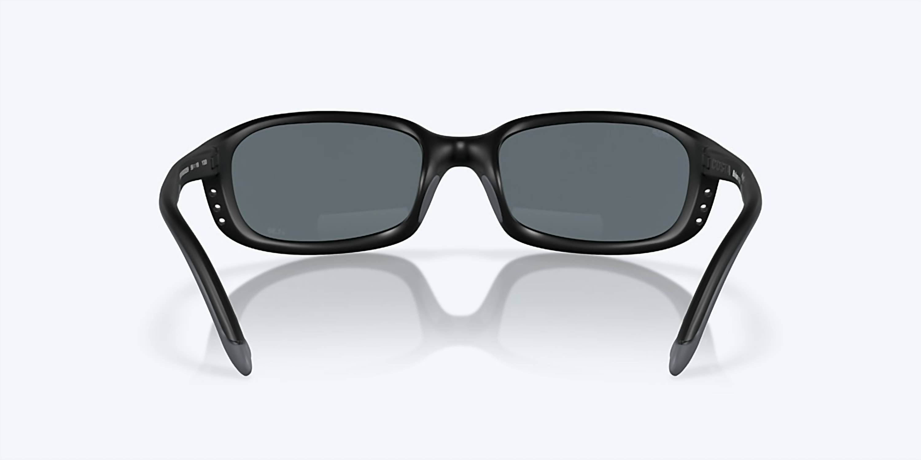 Men's Brine Reader Rectangular Polarized Sunglasses In Matte Black/blue Mirror