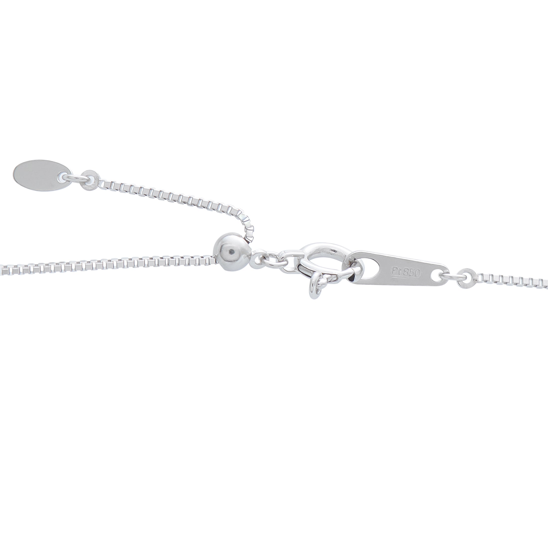 LB Exclusive Platinum 0.15ct Diamond and Sapphire Pendant Necklace MF22-041326