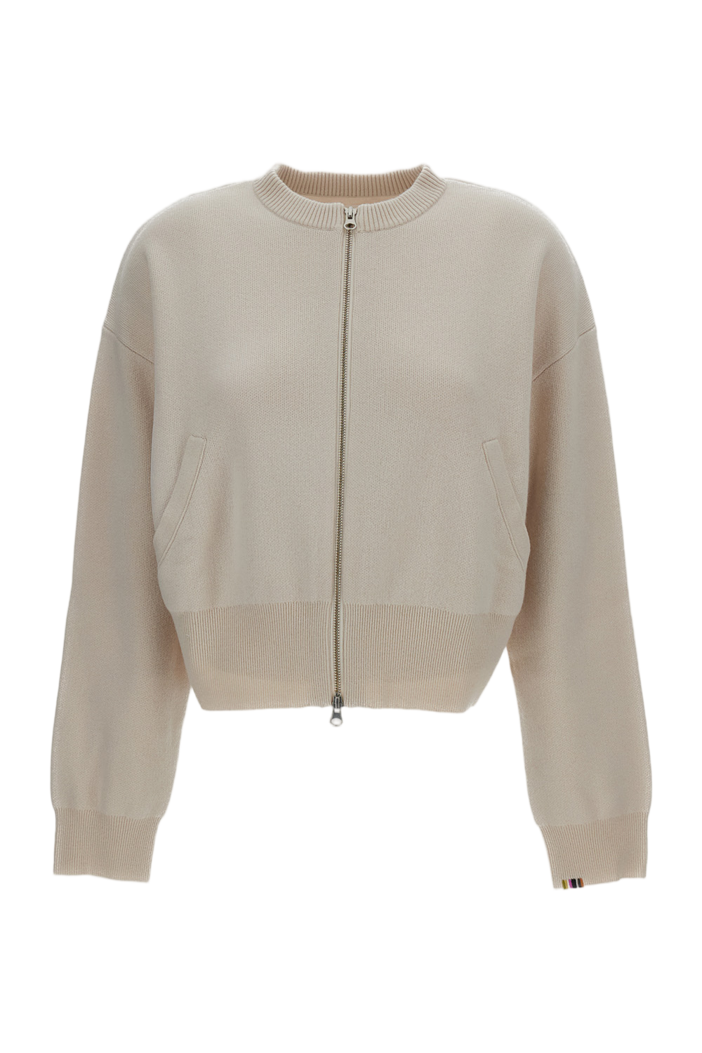 Beige N.478 Xtra Fun Cashmere Zip Cardigan