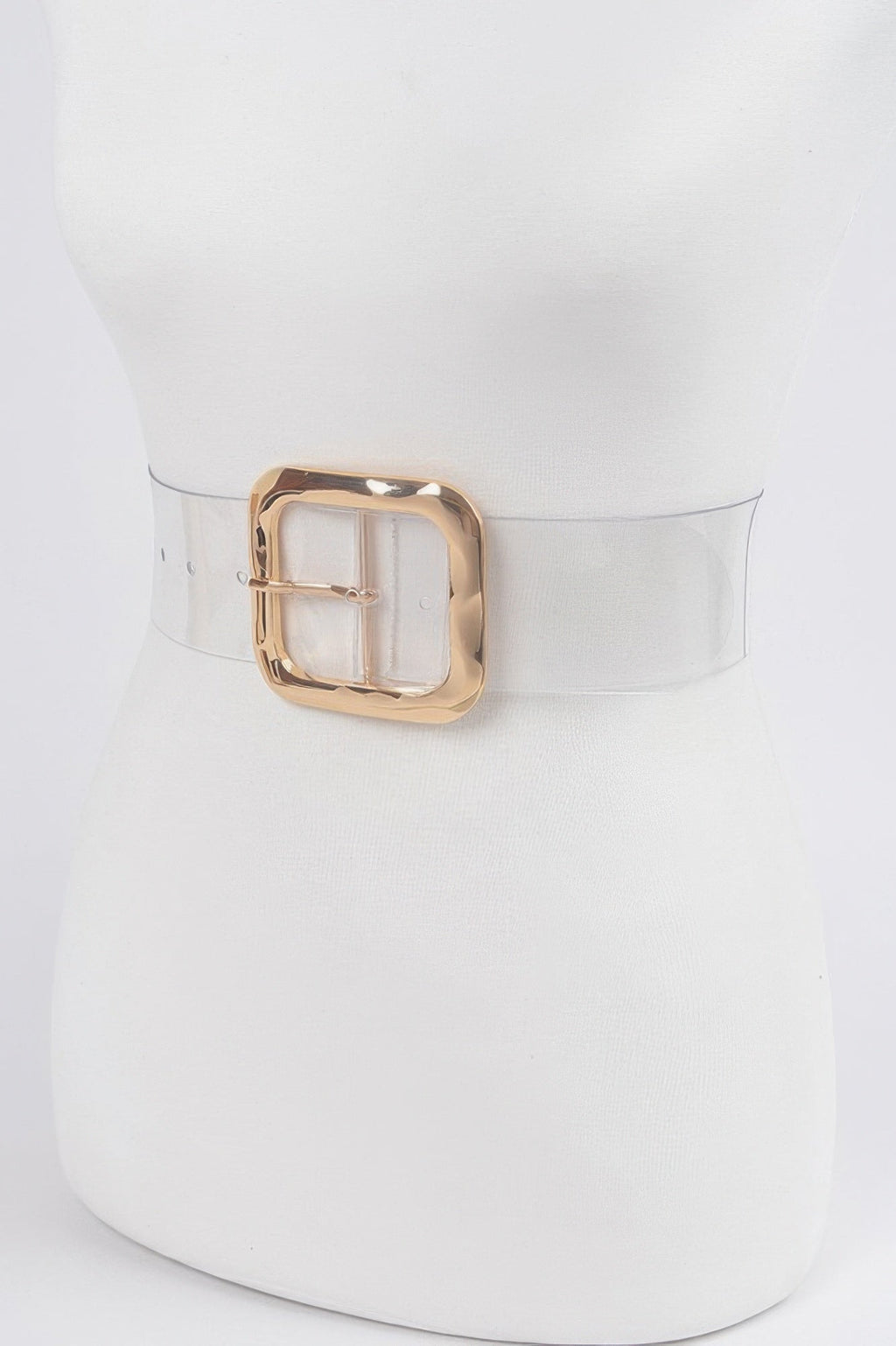 Transparent Metal Buckle Belt