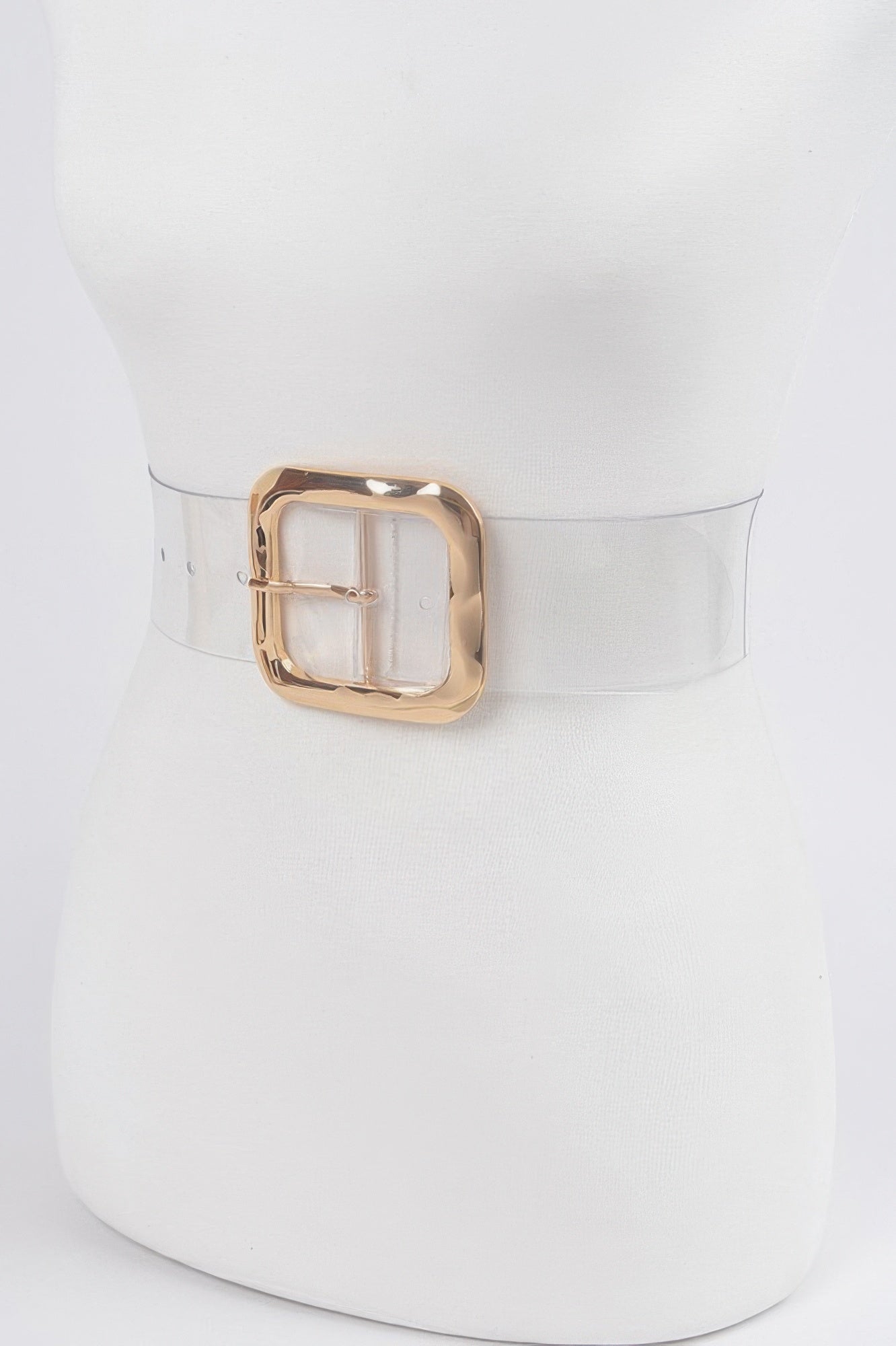 Transparent Metal Buckle Belt