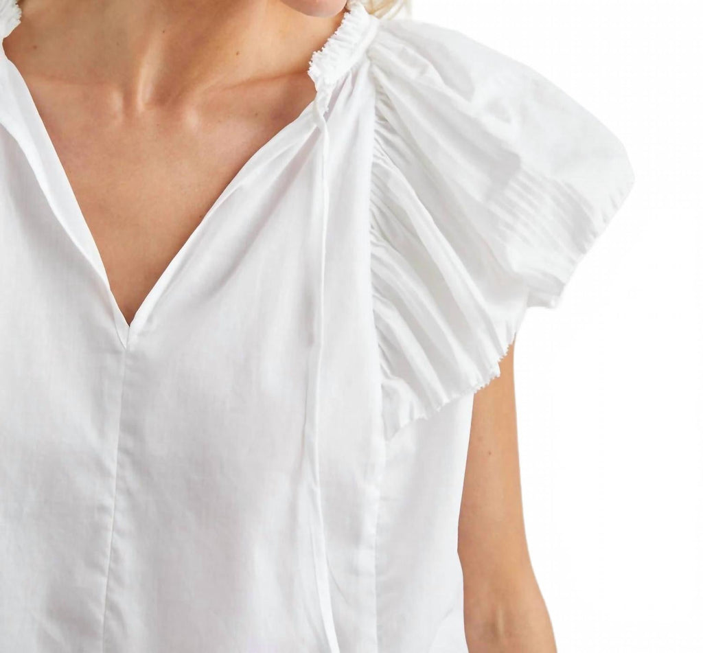 Karysa V-Neck Top In White