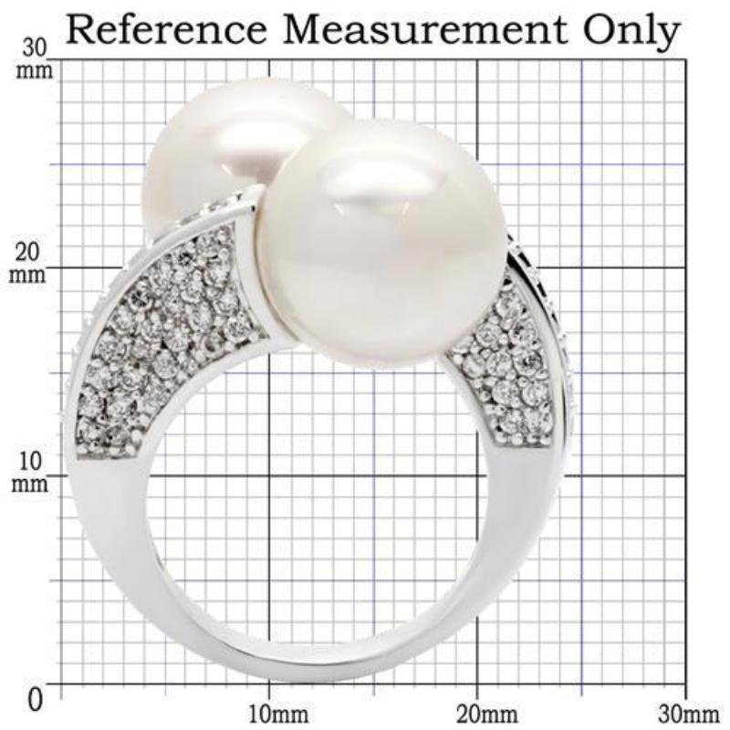 Rhodium Brass Ring with AAA Grade CZ in Clear