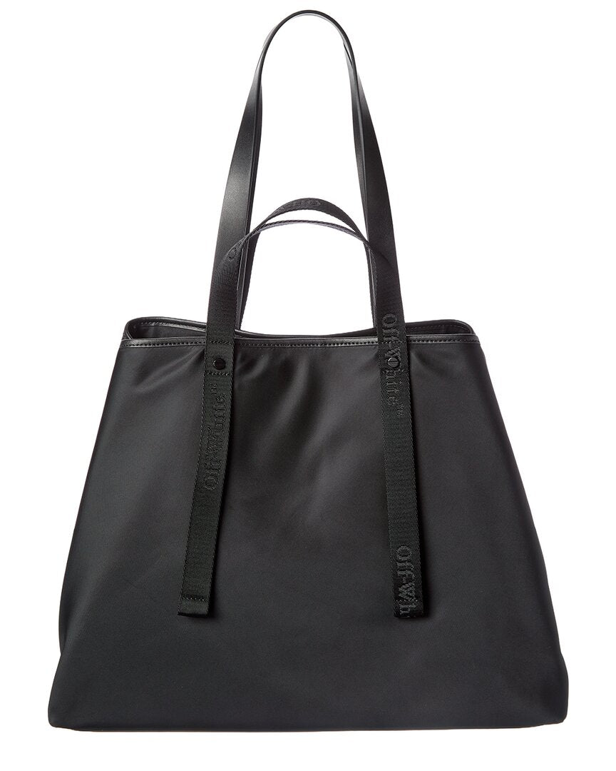 Off-White East West Large Leather-Trim Tote
