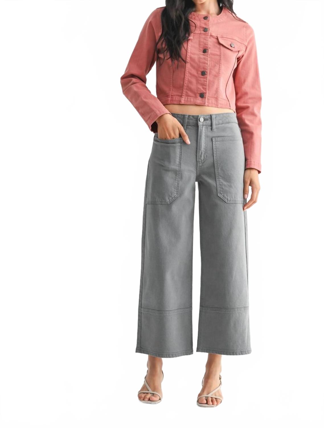 Wide Leg Pant In Storm Grey