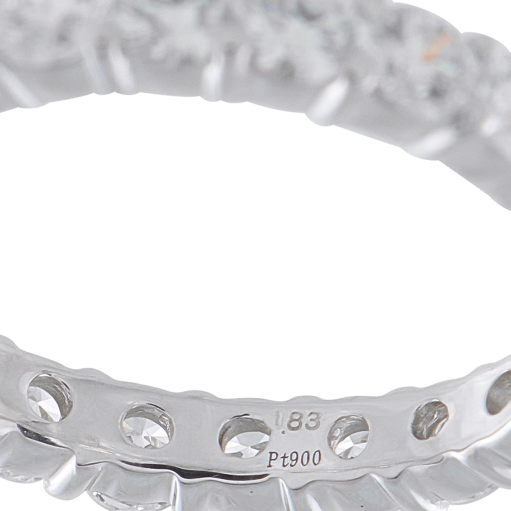 LB Exclusive 18K White Gold 2.34ct Diamond Eternity Band Ring MF16-041026