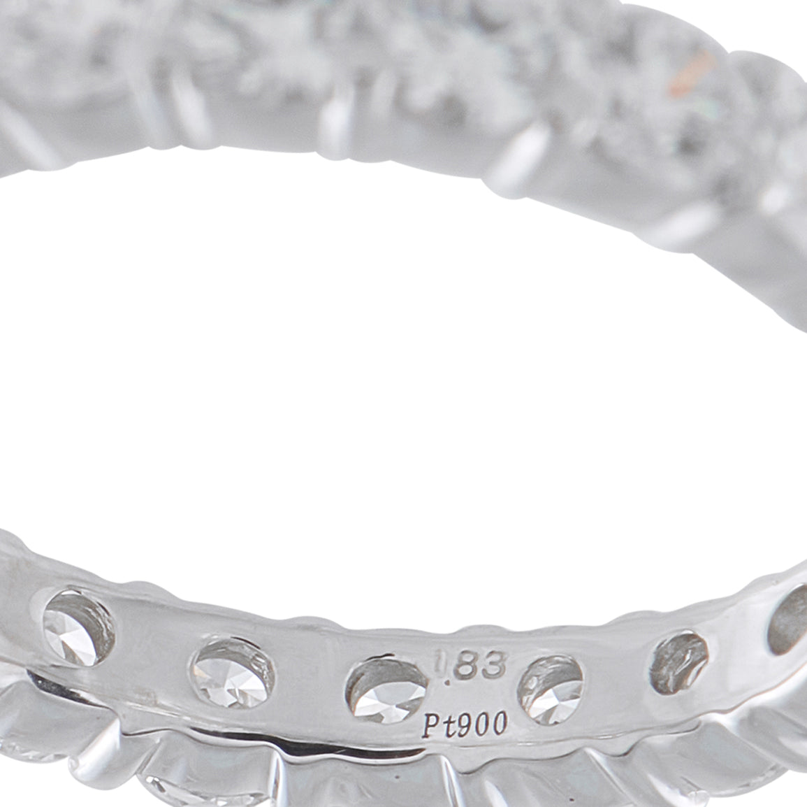 LB Exclusive 18K White Gold 2.34ct Diamond Eternity Band Ring MF16-041026
