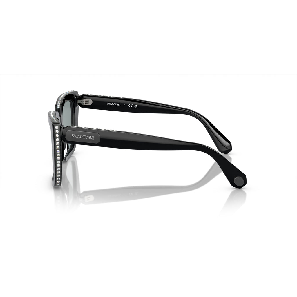 0Sk6013 Oversized Square Frame Sunglasses with Crystal Embellishments