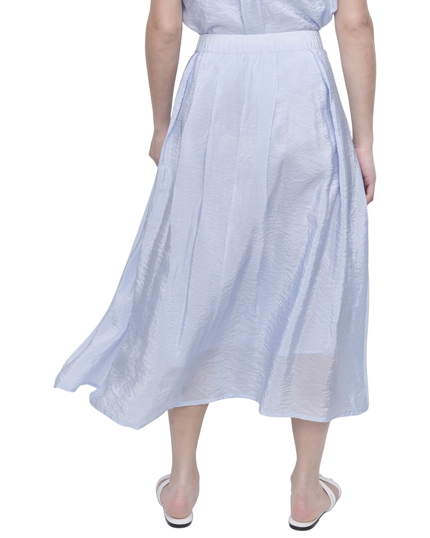 DKNY Tech Poplin Zip Front Skirt